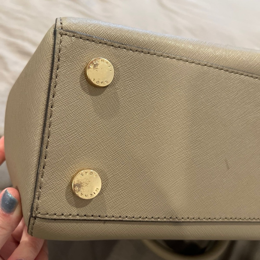 Michael Kors Tan Leather Tote Bag - Picture 9 of 10